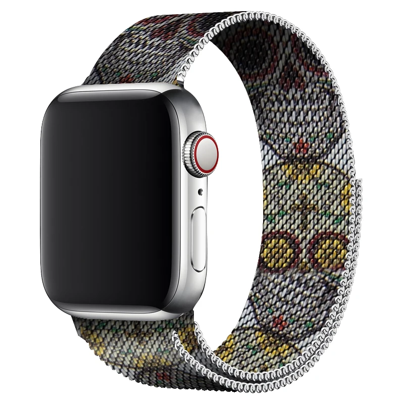Миланская петля ремешок 44 мм 40 мм череп дизайн для Apple Watch серии 4 металлический браслет из нержавеющей стали ремешок для i Watch
