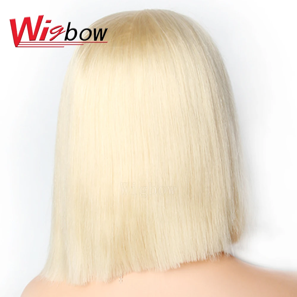 Wigbow OneCut волосы 13x6 613 блонд бразильские прямые человеческие боб парики 8 14 дюймов