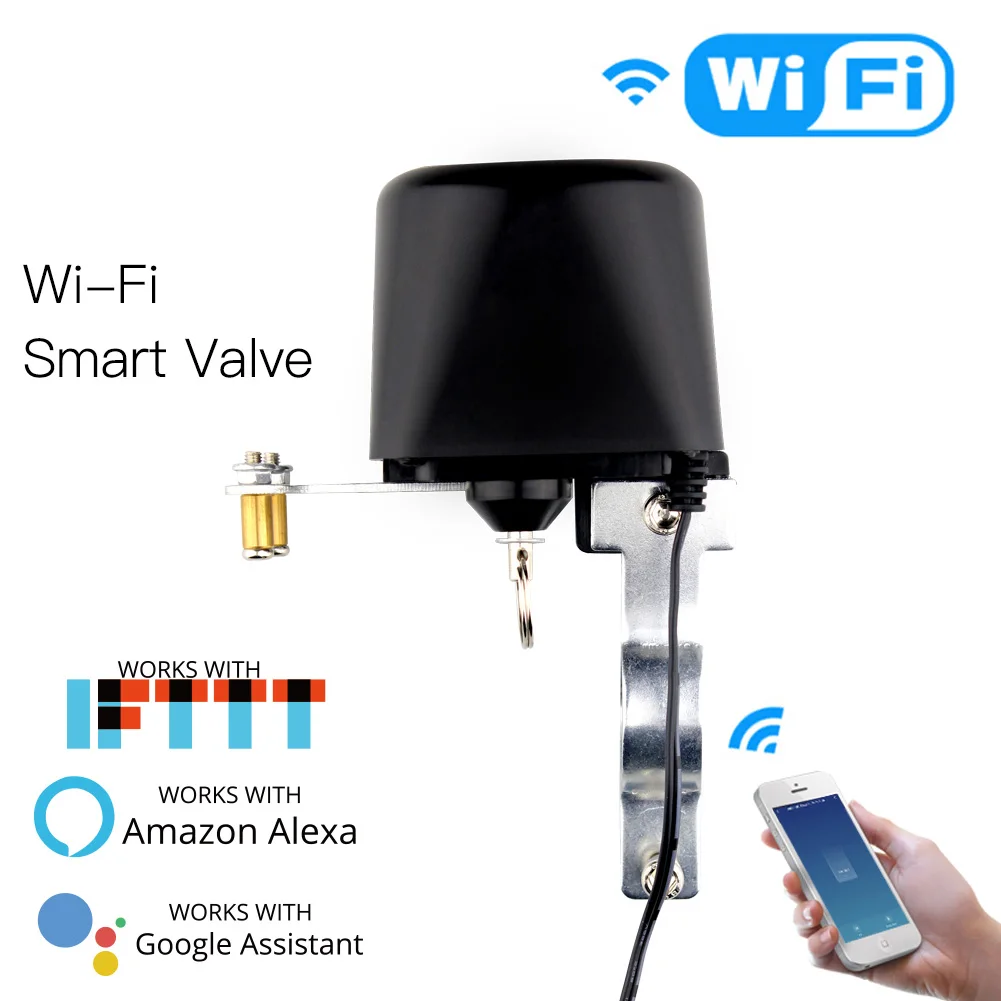 Smart valve Умный газонный водяной клапан Wifi система домашней автоматизации клапан управления для газа или воды Голосовое управление работа с Alexa Echo Google Home - Цвет: Smart valve