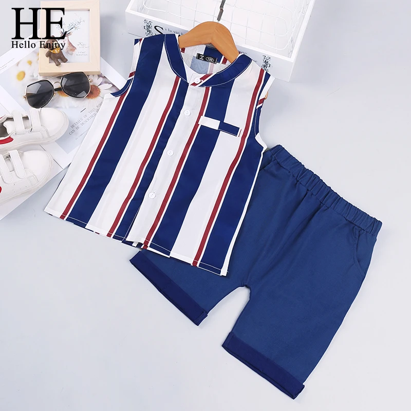 Комплект одежды для мальчиков HE Hello Enjoy летний топ и шорты с аппликацией в виде