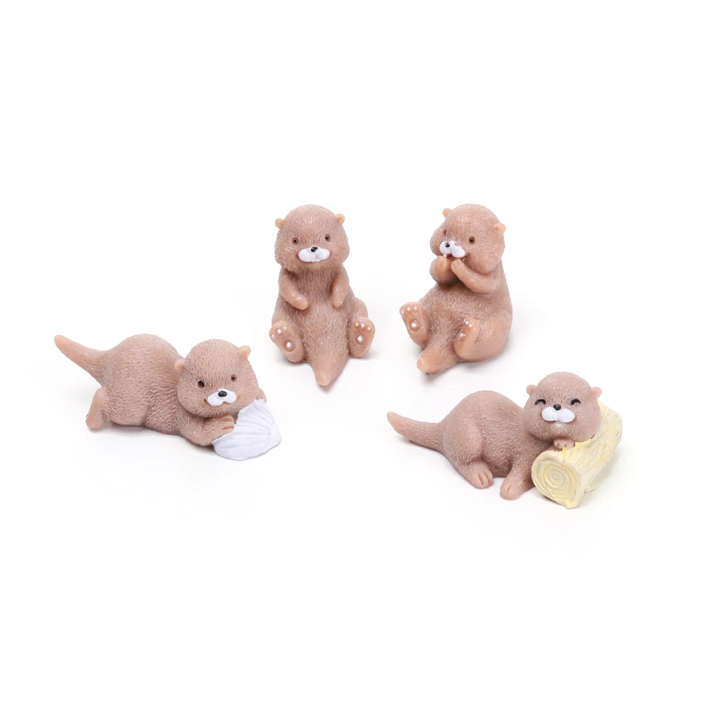 1 шт. Статуэтка Otters DIY волшебный сад кукольный дом украшение для дома модель