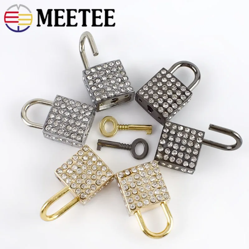 Meetee 2/5/10 шт. 23*36 мм металлические стразы квадратная застежка пряжка сделай сам