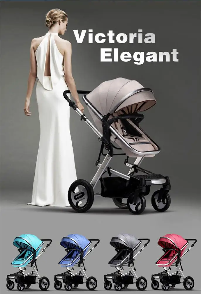 Kidlove Baby 2 в 1 детская коляска складная анти-шок складываемая коляска Высокая land-scape модная коляска