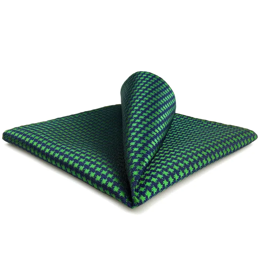 FH24 зеленого и синего цвета с рисунком гусиные лапки мужской карманный квадратный