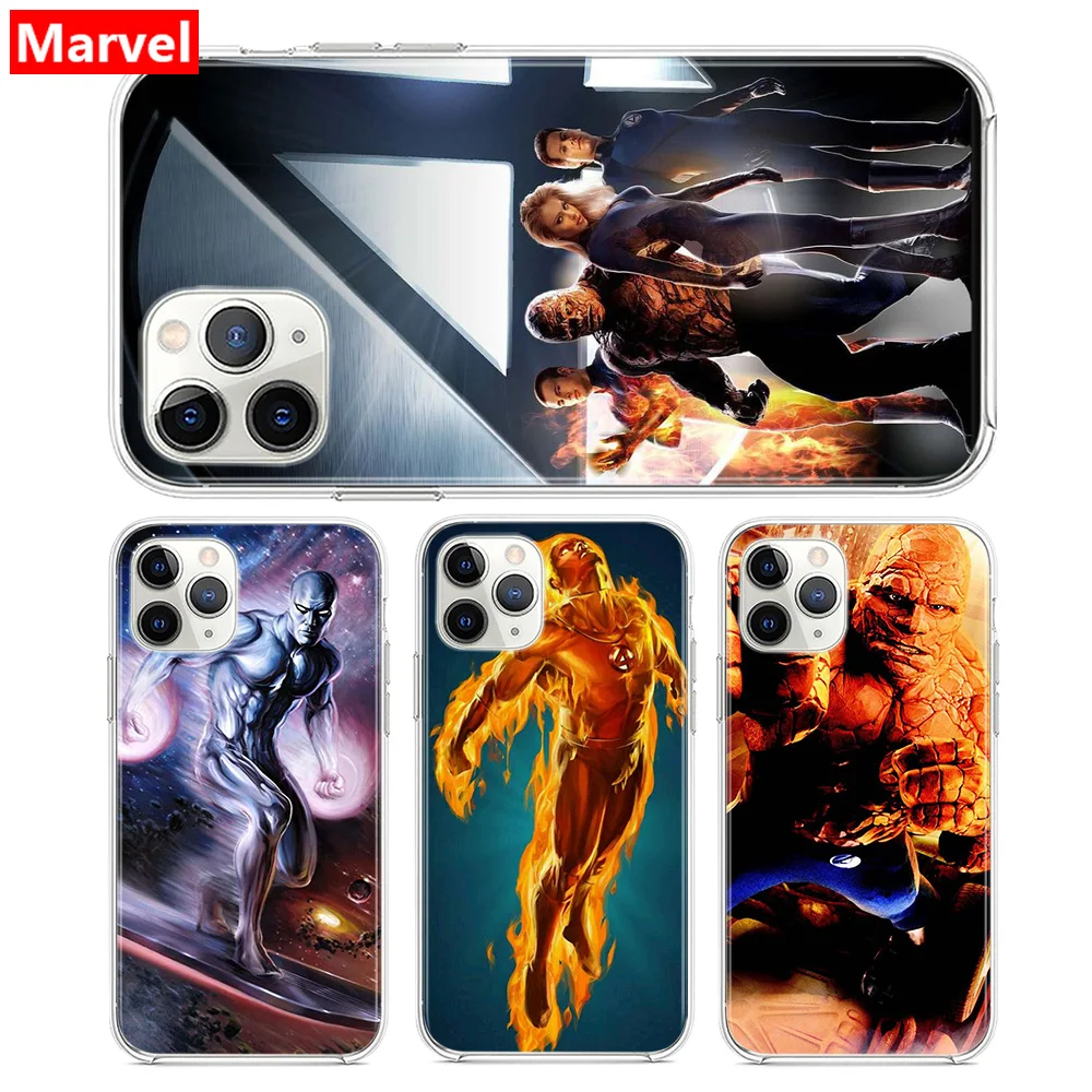 

Marvel Avengers Super Hero Fantastic Four For Apple iPhone 12 Mini 11 XS Pro Max XR X 8 7 6 6S Plus 5 5S SE 2020 Soft Phone Case