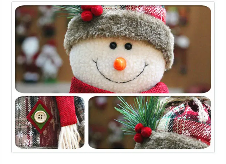 Новогоднее украшение для новогодней елки олень снеговик Санта Клаус стоячая