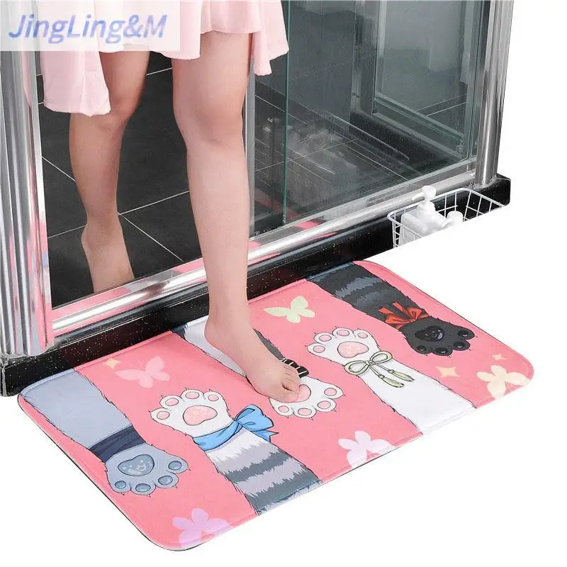 Коврик впитывающий нескользящий толстый и мягкий коврик для ног подходит ванной