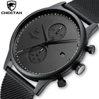 Мужские водонепроницаемые кварцевые часы с хронографом, из нержавеющей стали