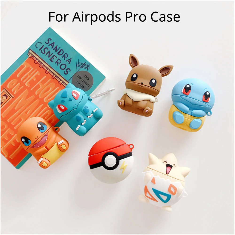 Милый мультяшный защитный чехол для Apple Airpods Pro Pikachue Togepi Squirtle Bluetooth наушники Беспроводной чехол для наушников