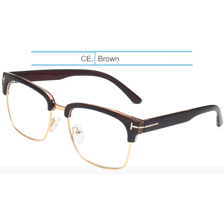 Brown IVSTA TF211 квадратные мужские очки с оптической оправой, близорукость, рецепт, фирменный дизайн, Ретро стиль, для чтения, корейский большой задрот, негабаритный компьютер - Цвет оправы: Brown