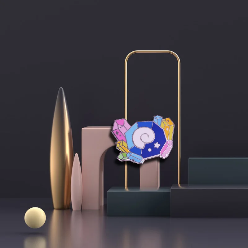 Эмалированная булавка из ископаемых камней и драгоценных | Украшения аксессуары