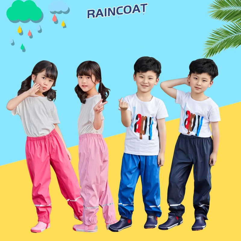 Непромокаемые штаны из искусственной кожи для маленьких девочек спортивные