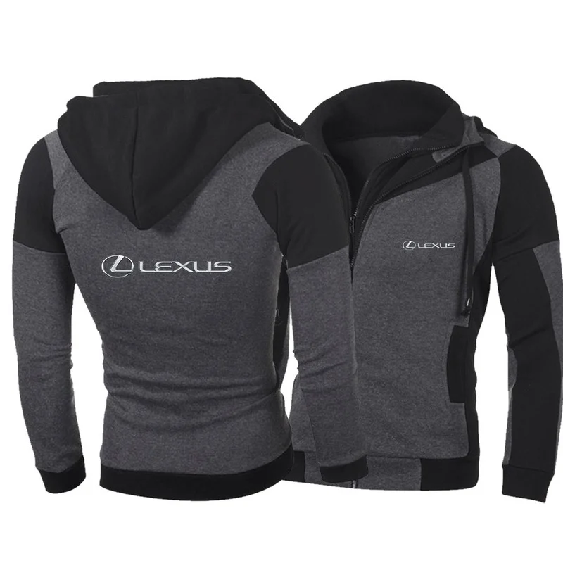

2021 New Spring Autumn Lexus Car Logo Men Fashion Outwear Jacket Zipper Hooded Casual Harajuku High Quality Hoody 4 Colors