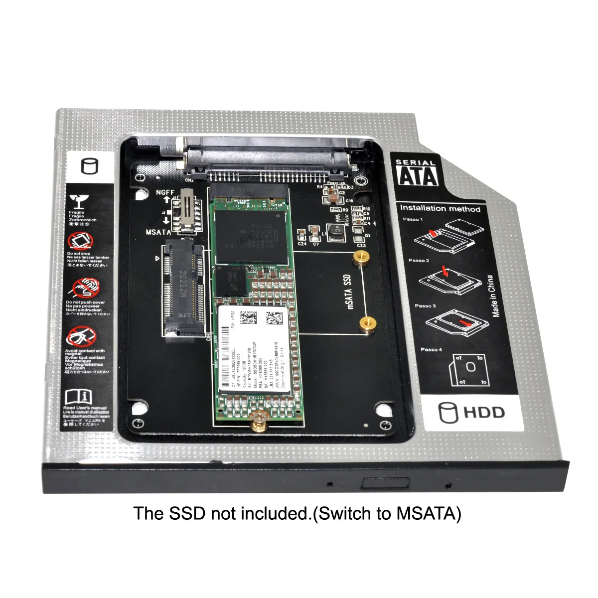 Переходник Chenyang MSATA NGFF B/M-key SSD на Slim Line SATA 13 контактов чехол для универсального