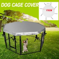 pet playpen cover 8 panel dog sun shade cover universal rabbit puppy run cage cover rainproof dog kennel cage protection cover