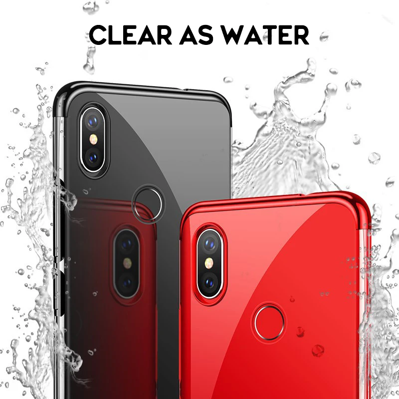Чехол для телефона с покрытием Xiaomi Mi Max 3 Mix 2 2S 8 A2 Lite A1 Pocophone F1 Mi5X Mi8 Mi6 Mi6X прозрачный