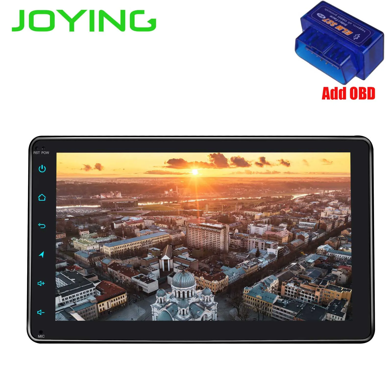 Add OBD Радуясь " gps навигация 1024*600 головное устройство один Din Универсальный Android 8,1 Intel Восьмиядерный автомобильный стерео радио мультимедийный плеер - Цвет: Add OBD