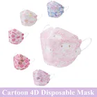 10 шт.пакет одноразовые маски с 3D рисунком из мультфильма для взрослых модные розовые 4-слойные нетканые защитные маски для женщиндевочек