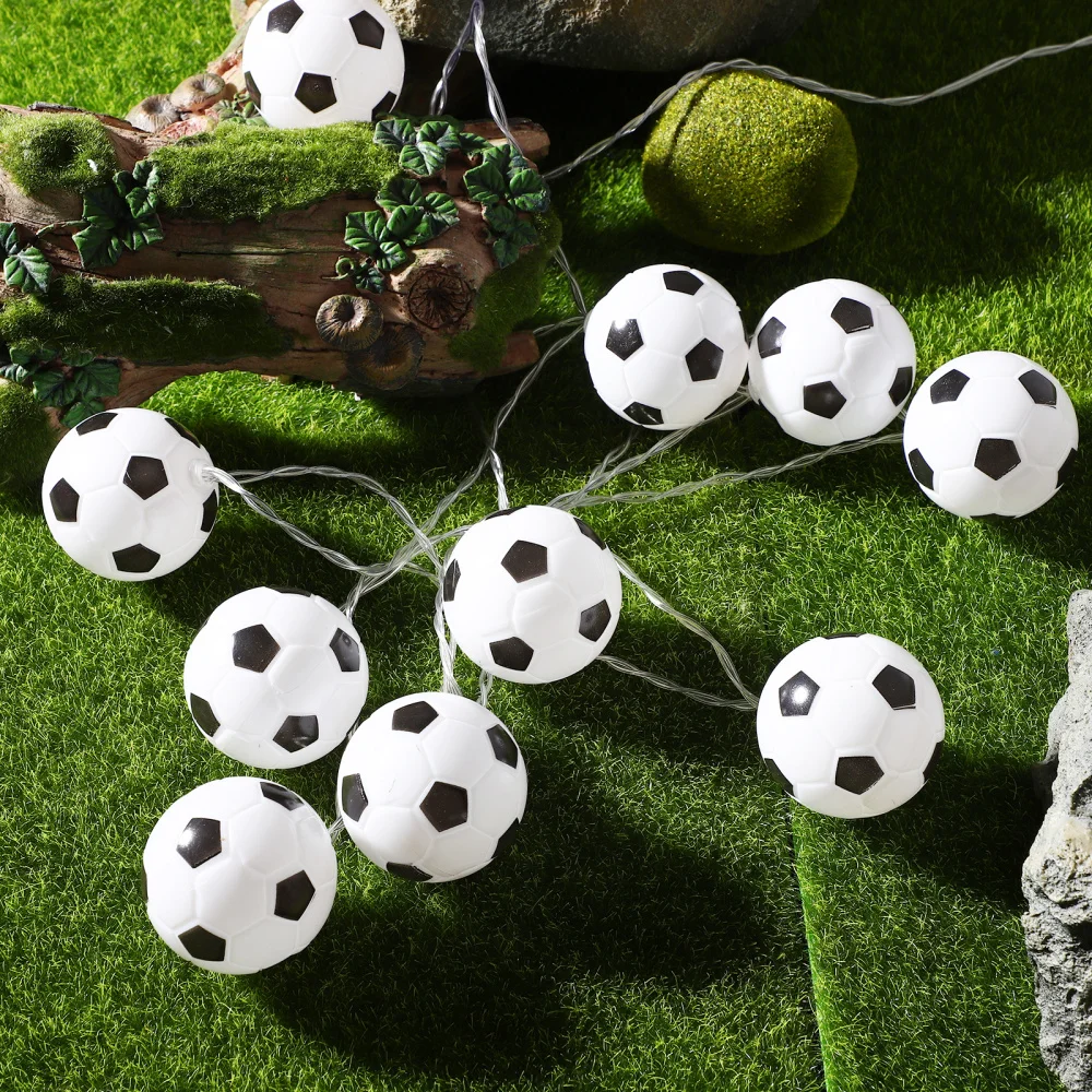 

Uonlytech 2M 10 LED String Light Football Shaped Battery Operated Decorative Lights for Wedding Birthday Home Party Decoration