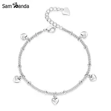 Женский посеребренный браслет Sampanda серебряный цепочка с