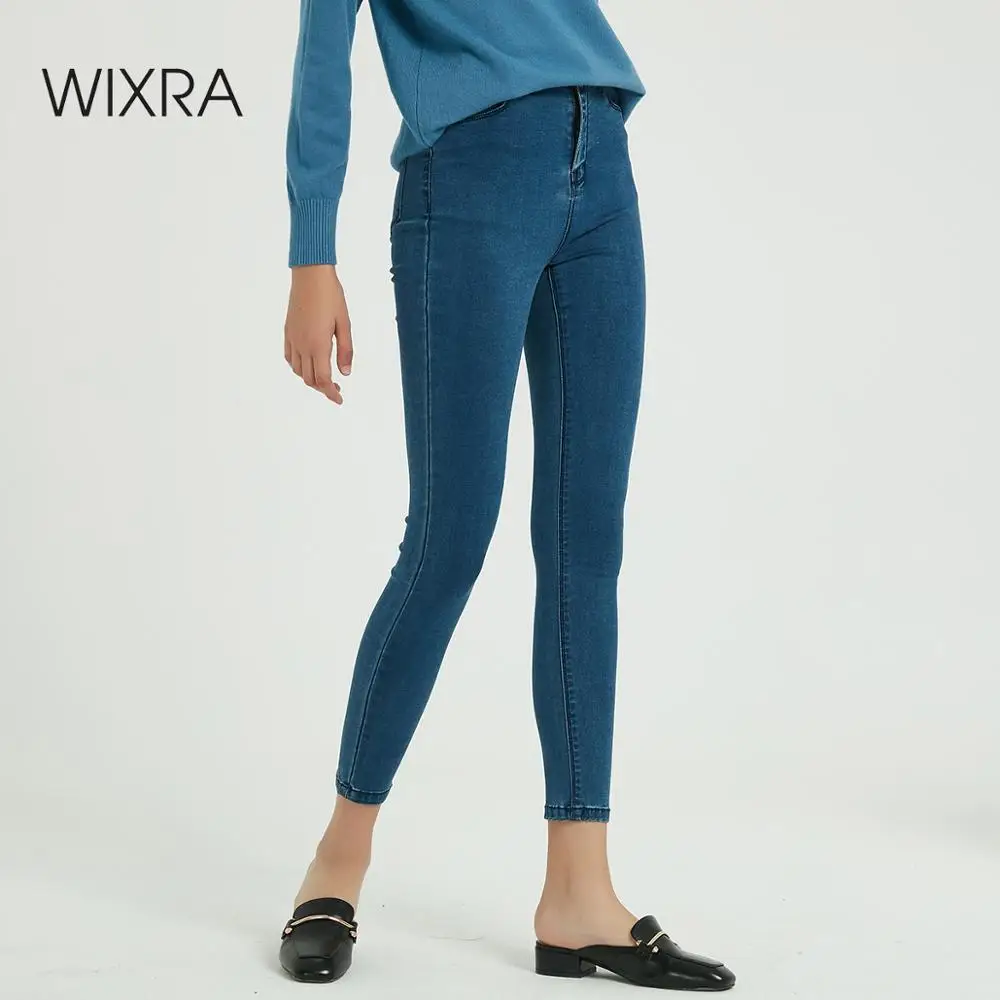 Женские узкие джинсы с высокой талией Wixra вельветовые весенне осенняя женская