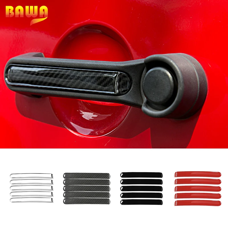 

BAWA ABS Car Exterior Side Door Handle Decoration Cover Trim Stickers for Jeep Wrangler 2007-2017 Car Styling