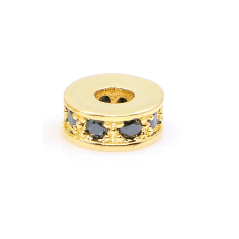 4pcs 7.5mm Rhinestone Rondelles Crystal Bead  Loose Spacer Charm Beads Septa for DIY Handmade Jewelry Findings Making Supplies