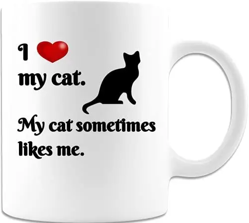 Забавная кофейная кружка I Love My Cat для влюбленных кошек-кошка мама-владелец