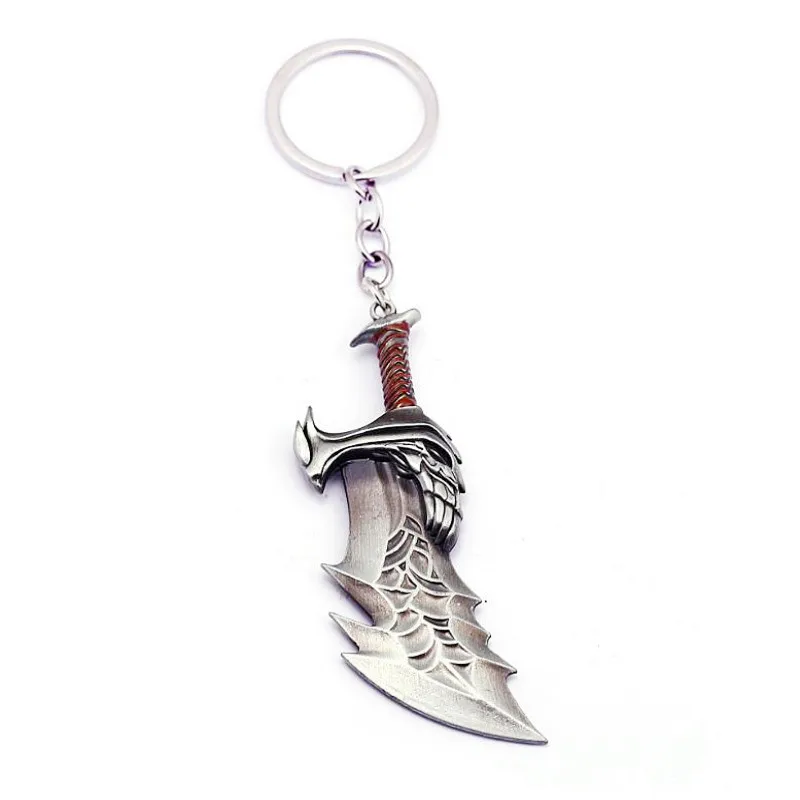 antique silver Игра God of War Kratos Chaos Blade брелок Подвеска для ключей ювелирные изделия для мужчин и женщин автомобильные аксессуары для ключей - Цвет: antique silver