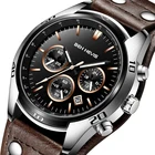 Мужские часы BEN NEVIS 2021, военные часы для мужчин, лучший бренд, календарь, кварцевые часы с хронометром, коричневый кожаный ремешок, мужские часы