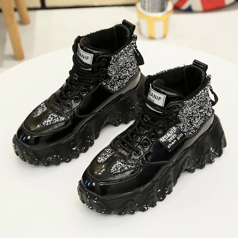 Женские кроссовки RUIFF женская красная обувь с высоким верхом уличная на толстой