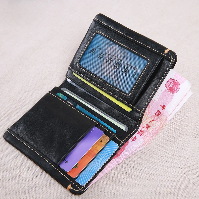 Manual Soft Short Men Wallet Real Leather Bifold Money Cash Purse Simple Casual Carteira Man Pocket Holder Hot Sale | Багаж и сумки