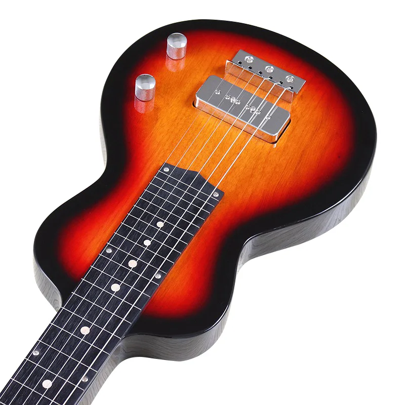 hawaiian gitarre e gitarre hals durch 34 zoll mini gitarre sunburst farbe 6 string e gitarre 26 bünde reise gitarre free global shipping