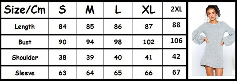 

Lantern Sleeve Knit Dress Plus Size Loose Casual Solid Color Short Dresses Autumn Thin Streetwear Black Woman Clothes O-Neck
