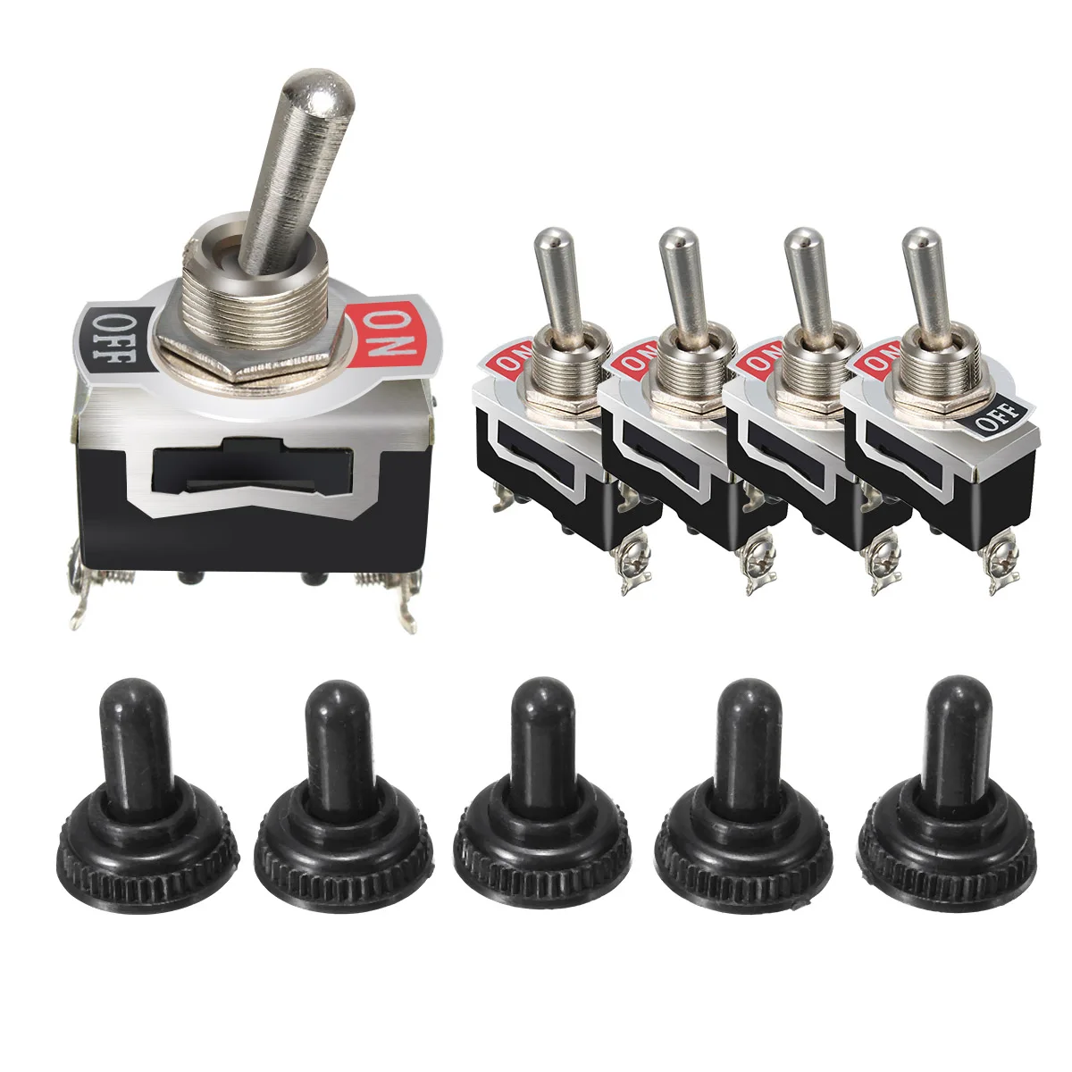 Быстрая доставка 5 шт. x SPST 2Pin тяжелый 15 А 250 В переключатель вкл/выкл тумблер