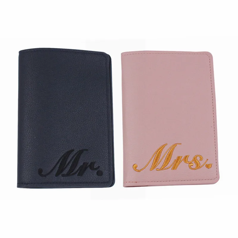 New Set Couple Mr Mrs Passport Cover Luggage Tag Couple wedding Passport Cover Case  Letter Travel Holder 4PCS/Set CH36LT51