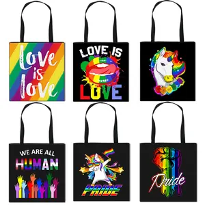 Модная сумка на плечо Pride ЛГБТ Love, женская сумка-тоут для лесбиянок и геев, холщовые сумки для путешествий, повседневная сумка
