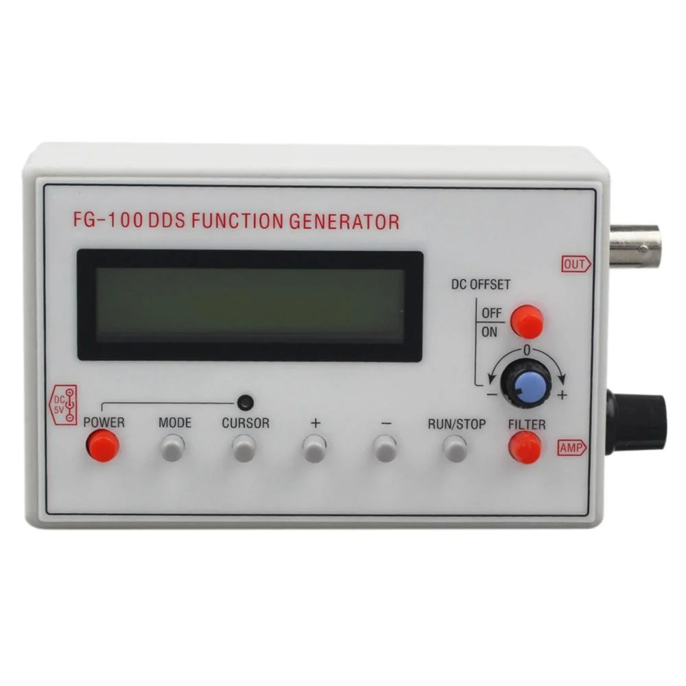 

FG-100 DDS функция генератора сигналов, Частотный счетчик, 1 Гц-500 кГц, модуль источника сигнала, синусоида + квадрат + треугольник + форма сигнала ...