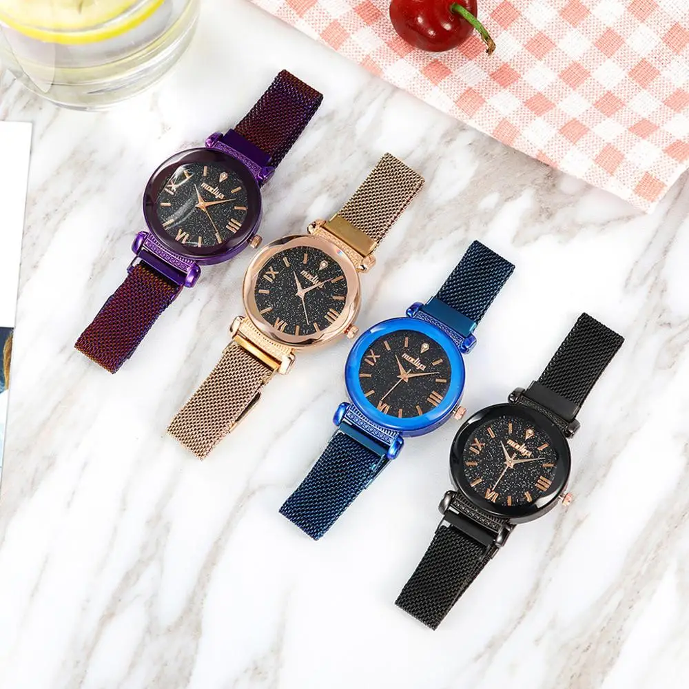 Женские часы со звездным небом роскошные модные для женщин женские с алмазами 2020