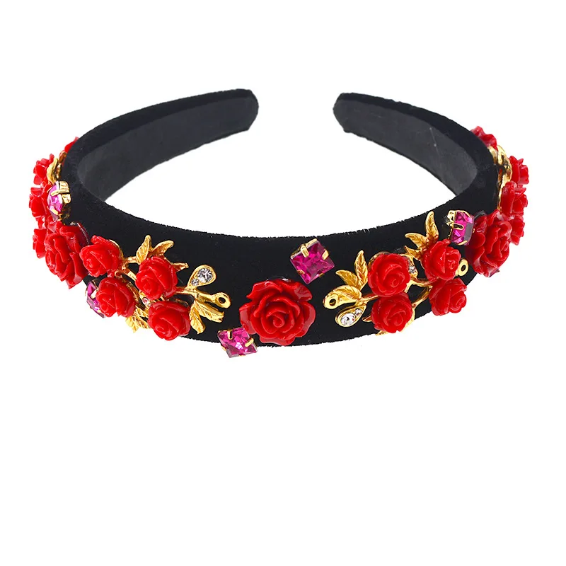 Роскошная красная корона в стиле барокко свадебные тиары и короны полукруглые