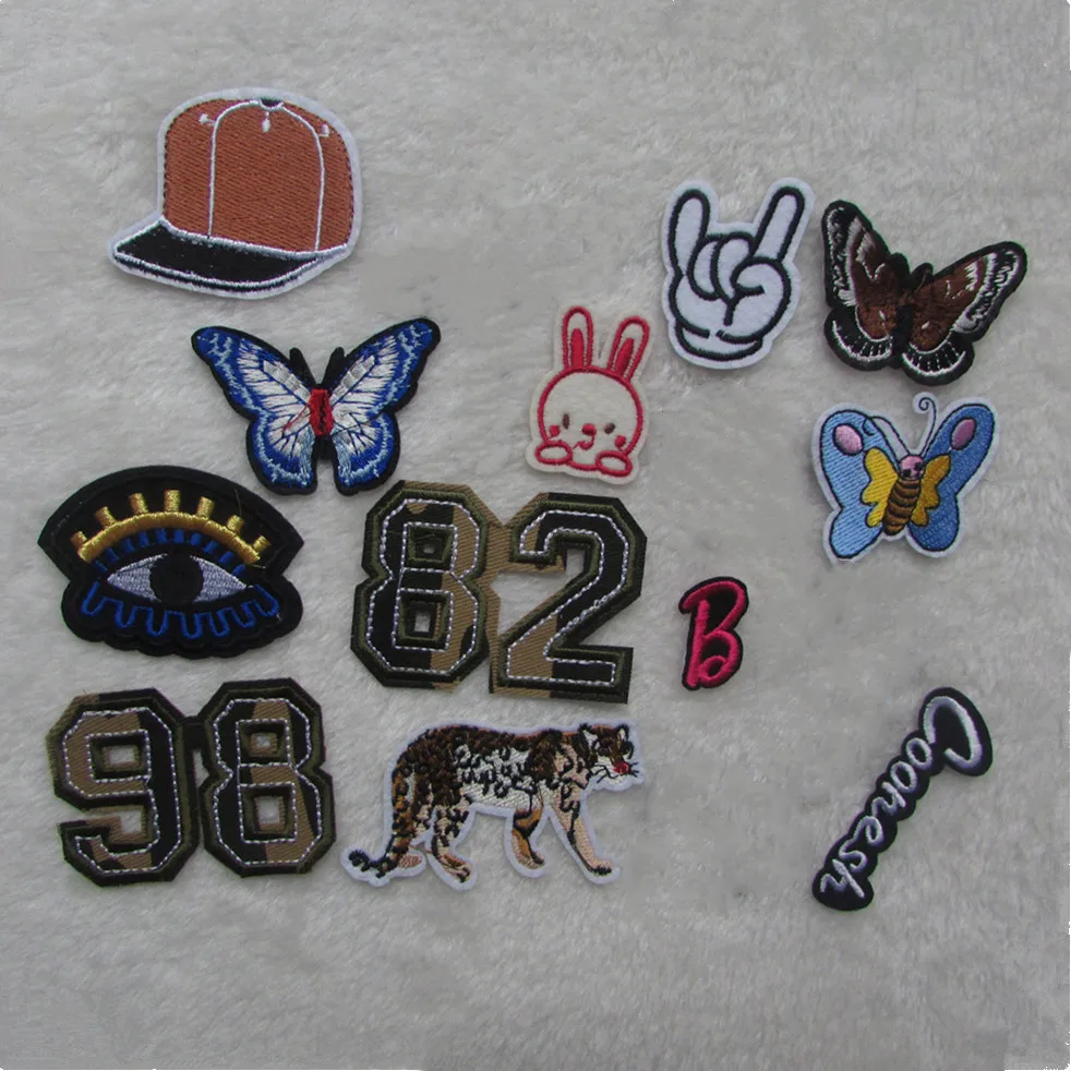 Лидер продаж разные Мультяшные патчи для одежды с вышивкой летние наклейки
