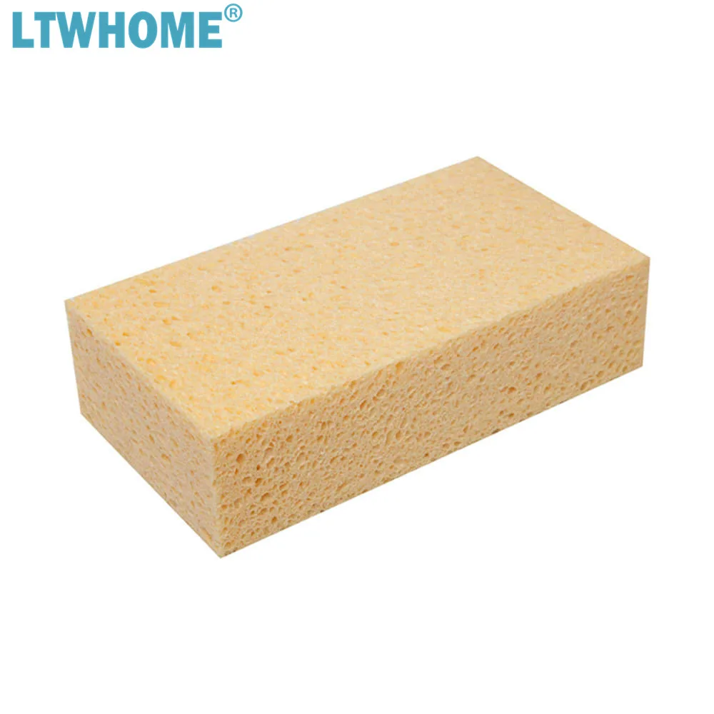 Сверхбольшие натуральные губок LTWHOME для целлюлозы 7 1/2 дюйма x 4 Inch 2 прочные