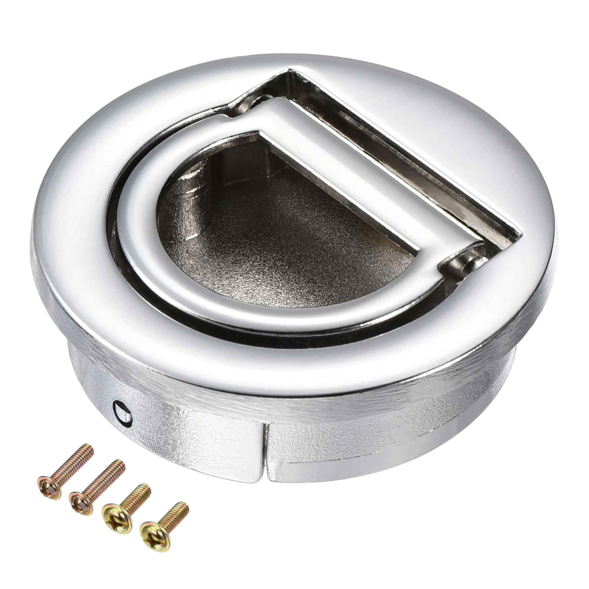 

Uxcell Flush Pull Ring Handle 40.5x11mm, Plane Drawer Door Pull, Silver Tone