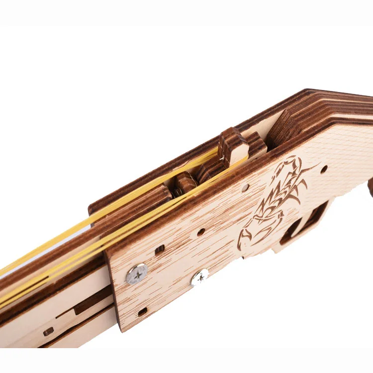 Модель дробовика MOSSBERG 500 Резиновая лента пистолет деревянные игрушки для детей 3d