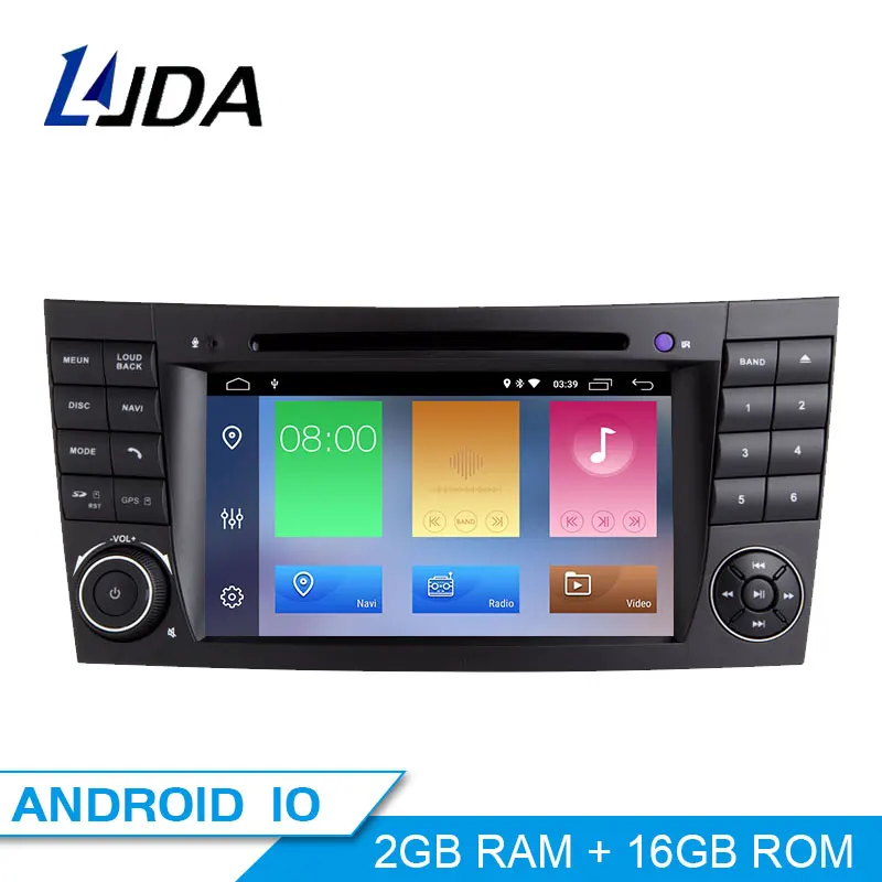 Автомагнитола LJDA 2 Din Android 10 для Mercedes Benz E-Class E200 E220 E300 W211 E320 Автомобильная
