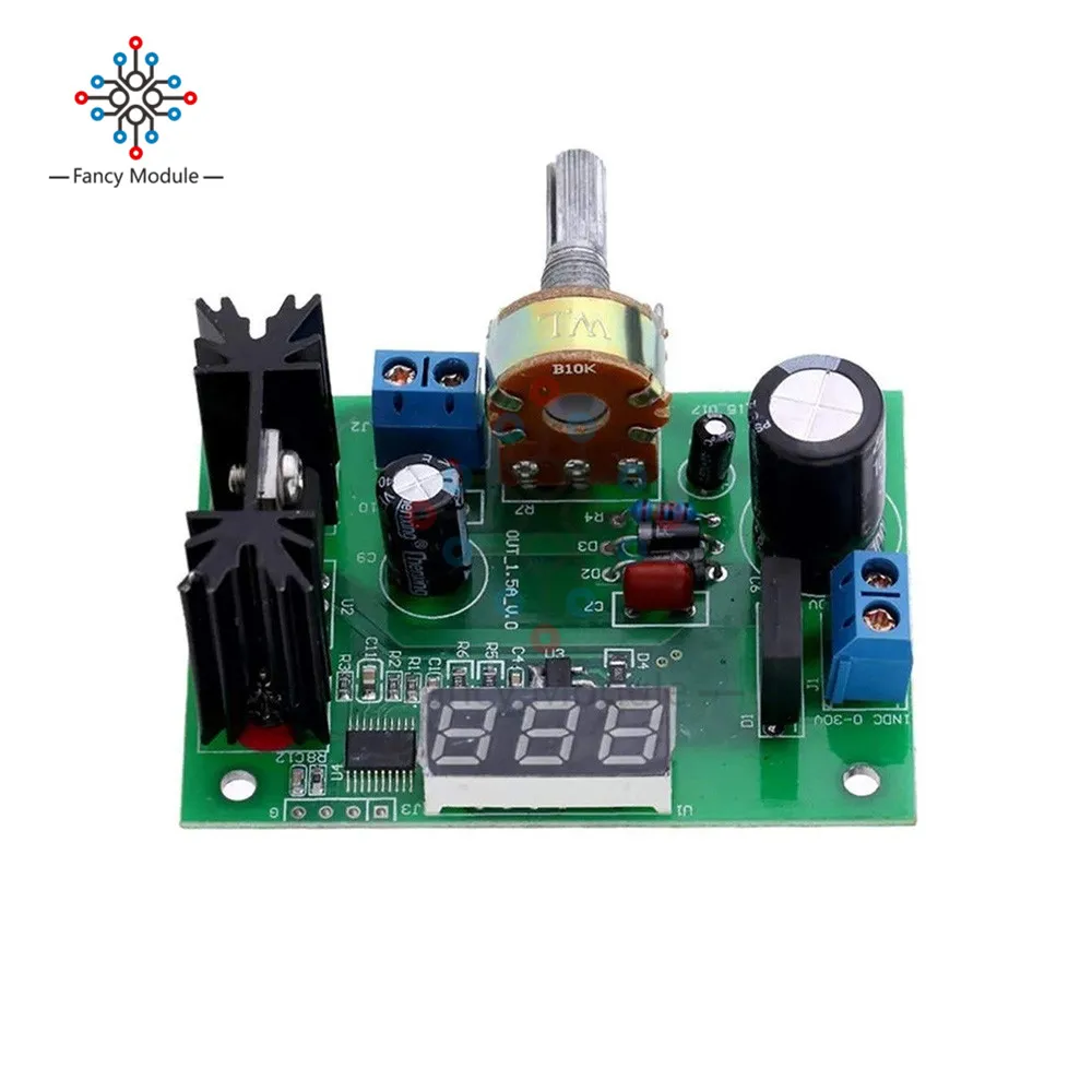 Diymore LM317 AC 0-22A/DC 0-30 в к DC 1,25-28 в 2A понижающий преобразователь модуль стабилизатор напряжения Вольтметр для Arduino