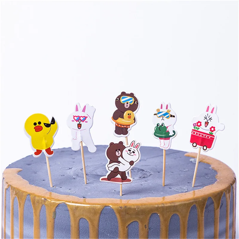 Toppers-12-1set 1 компл. Мультфильм Мститель игрушка история замороженные дети партии кекс Picks выбор Дети День рождения Минни украшения семья вечерние поставки - Цвет: Toppers-12-1set
