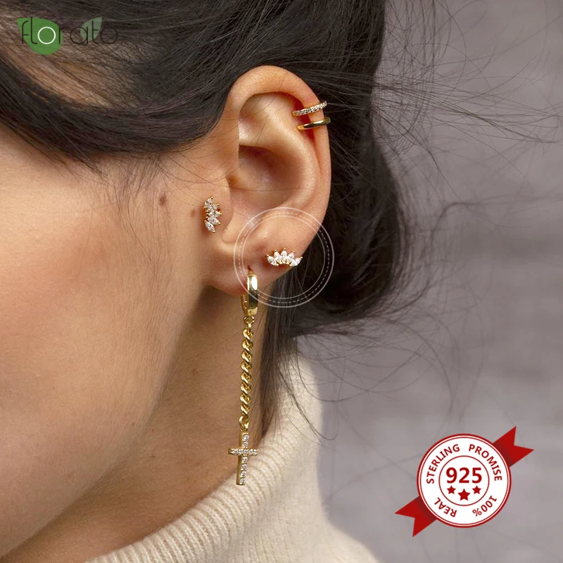 Женские серьги гвоздики в виде короны из серебра 925 пробы|Серьги-гвоздики| |