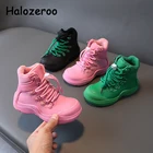 Зимние новые детские спортивные кроссовки, брендовые высокие кроссовки для маленьких мальчиков, детские кожаные повседневные кроссовки для девочек, кроссовки на массивной подошве