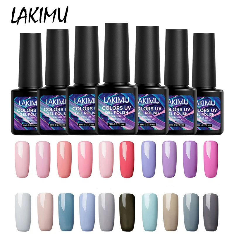 Lakimu 8 мл Красочный УФ гель для ногтей Дизайн Гибридный замочить от длительного